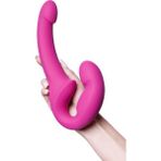 Cupidon Cupide 23cm Kemersiz Belden Bağlamalı Çift Taraflı Silikon Strapon Pembe