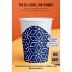 cupistanbul Cup İstanbul 7 Oz Karton Bardak 200 ml - 100 Adet - Sızdırmaz Kağıt Bardak