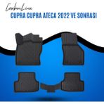Cupra Ateca 2022 ve Sonrası 3D Carbonline Araca Özel Paspas - Siyah