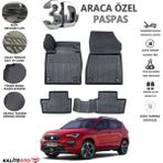 Cupra Ateca 2024 Model Tam Uyumlu Kokusuz 3D Havuzlu Paspas - Siyah