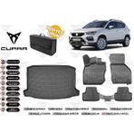 Cupra Ateca 4x2 2025 Model Bagaj Havuzu+4d Araca Özel Havuzlu Paspas Takımıı Rice - Siyah