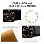 Cupra Leon Mk4 Jant Kaplama Sticker / Metalik Mat Bakır