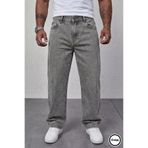 Cuqq Denim Erkek Gri Asit Yıkamalı Baggy Jean Oversize Bol Paça Rahat Kesim Günlük Kot Pantolon