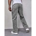 Cuqq Denim Erkek Gri Asit Yıkamalı Baggy Kot Pantolon Rahat Kesim Oversize Günlük Jean - 31