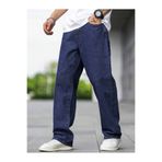 Cuqq Denim Erkek Lacivert Renk Baggy Jeans Kot Pantolon – Oversize Rahat Kesim, Geniş Paça Denim, Günlük Şıklık