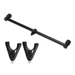 Cuque Olta kamışı tutucu, taşınabilir Buzz barları, sazan balıkçılığı için, paslanmaz, siyah, farklı ortamlar için (2 başlık 30 cm tutucu + tutucu başlığı x 2)