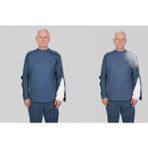CURE4U Comfortcure Adaptif Uzun Kollu Denim Mavi Kırık Kol - Ortopedi Tedavi Kıyafeti - XS