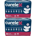 Curelex Yetişkin Bel Bantlı Tekstil Yüzey Medium 2x30 Adet Hasta Bezi