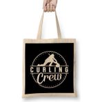 Curling Crew Team Coach Sweeping Stones Curling Player Bez Çanta Uzun Saplı - Açık Bej - 40 X 40