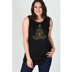 Curvy Trend Büyük Beden Çiçek Yoga Baskılı Kolsuz Viskon Basic Bluz