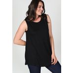 Curvy Trend Büyük Beden Kolsuz Viskon Basic Bluz
