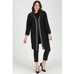 Curvy Trend Büyük Beden Yaka Kolucu Simli Hırka