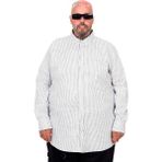 Cüsseli Büyük Beden Erkek Gömlek Uzun Kol Keten Cepli Haki 20384 - 4XL