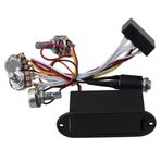 Cusstally 2 Bantlı Aktif Bas Gitar EQ Ekolayzer Devre Preamp Siyah