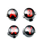 Custom for Xbox Series S/X Controller ABXY Button Replacement Original, New for Xbox One Series X S Wireless Controllers Limited Edition, Multi-Color A B X Y Clear Crystal Key Buttons Set (Koi Red