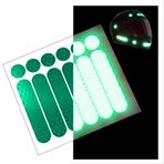 customTAYLOR33 Motosiklet, Bisiklet, Snowboard, Yarış Kaskları veya Araçlar için Yüksek Yoğunluklu Sınıf Reflektif Güvenlik Çıkartmaları/Çıkartmaları (1 Takım (6 Şerit ve 6 Daire), Yeşil)