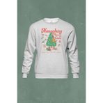 Cute Cat Sevimli Kedi Yeni Yıl Noel Yılbaşı Christmas Baskılı Gri Sweatshirt Bisiklet Yaka Sweat Gri