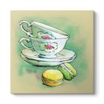 Cute Cups Makaron Tablosu 40 x 40