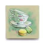 Cute Cups Makaron Tablosu - 50x50cm