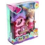 Cute Doll Mini Bebek Tavşanlı ve Iki Katlı Kulübe Oyun Seti - Renkli