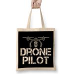 Cute Drone Pilot Funny Drone Lovers Bez Çanta Uzun Saplı - Açık Bej - 40 X 40