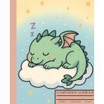 Cute Sleepy Dragon Composition Notebook, College Ruled, 7.5 x 9.25, 110 Pages