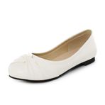 Cuteheels İş İçin Düz Topuklu Bej 1 Rahat Kadın Babet Ayakkabısı
