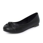 Cuteheels İş İçin Düz Topuklu Siyah 01 Rahat Kadın Babet Ayakkabısı