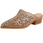 Cuteheels Slip-On Kayısı Orta Topuklu Sırtı Açık Kadın Terlik