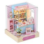 Cuteroom Kendin yap minyatür ev, oyuncak bebek evi kitleri, ahşap ev modeli, kız ve erkek çocuklar için, minyatür ev, kendiniz inşa edin, eski, harika yaşam LOL evi (QT045)
