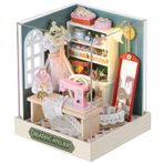Cuteroom Kendin yap minyatür ev, oyuncak bebek evi kitleri, ahşap ev modeli, kız ve erkek çocuklar için, minyatür ev, kendiniz inşa edin, eski, harika yaşam LOL evi (QT047)