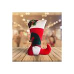 CUTESTUFFSHOP Noel Baba Desenli Şömine Çorabı,El Yapımı Çarık Yılbaşı Çorabı,Ağaç Süsü,Yeni Yıl Dekoru Kırmızı