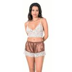 Cutie Nightwear Kadın Bralet Saten Babydoll Şort Takım