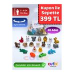 Cutix Organik Çeşitli Mini Figür Eğitici Oyuncak Hayvanlar Çiftlik Hayvanları Oyuncak Hayvan Seti
