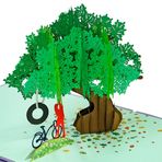 CUTPOPUP Çift Ağacın Altında Yıl Dönümü Kartı, Açılır Sevgililer Günü Kartları, Açılır Yıl Dönümü Kartı, Eş için 3D Doğum Günü Kartı, Romantik Teklif Açılır Kart - Sevgililer Günlerinde Sürpriz Hediye