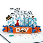 CUTPOPUP Happyfathersday, Babalar Günü Kartı Açılır, Babalar Günü, Teşekkürler, Doğum Günü 3D Tebrik Kartı, Koca, Oğul, Baba, Büyükbaba için (Mutlu Babalar Günü Metin Şapkası) SD209US1520