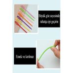 Çuvaldız Yün İğnesi Renkli Plastik 24 Cm 20 Adet Plastik Yün Örgü Örme Dikiş İğnesi Dokuma İğnesi Yün Dikme İğnesi
