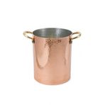 Cuvesta Bakır Buz Kovası, El Yapımı Modern Tasarım, Dövmeli Doku, 17x22 cm, Gold Renkli Kulplu