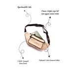 CüzCan Unisex Krem Hakiki Deri Freebag Bel ve Göğüs Çantası