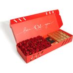 CV Chocolate Value Aşkın Kırmızısı: Gül ve Çikolata Hediye Kutusu