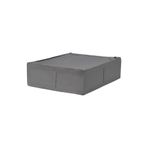 cvbn Hurç 44x55x19 cm Fermuarlı Saklama Kutusu, Koyu Gri, Plastik Köşeler, Havalandırma Ağları