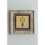 CVC WOOD Ebru Lale Desen Çerçeveli Taş Tablo , Çerçeveli Taş Duvar Dekoru - Enkcrcvtbl-00092