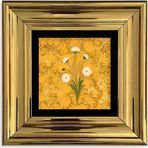 CVC WOOD Ebru Sanatı Çiçek Çerçeveli Taş Tablo