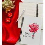 CVC WOOD Sevgililer Günü Balon Kalpler Defter Kalem Seti