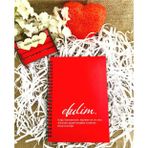 CVC WOOD Sevgililer Günü Efulim Baskılı Ahşap Defter - Kırmızı