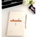CVC WOOD Veteriner Baskılı Defter Kalem Seti