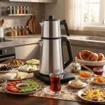 Cvs Dn 1557 Çelik Isı Ayarlı Digitea+ Çay Makinesi - Siyah