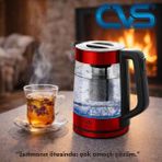 Cvs Dn 2346 Shifa Elektrikli Kırmızı Su Isıtıcısı - Şeffaf