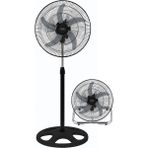 Cvs DN91024 Sanayi Tipi Vantilatör 80 W Güçte Ayaklı Vantilatör 5 Kollu Pervane ile Geniş Salınım Açısı - Gri