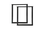 CVTdesign Masa Ayağı Ahşap Masif Kütük Çalışma Yemek Masası Ayakları 60X70 cm Metal Ayak
